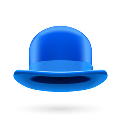 Blue bowler hat