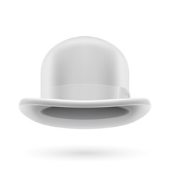 White bowler hat