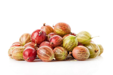 fresh gooseberry isolated on white background