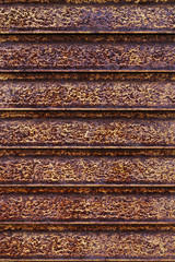 rusty metal texture of horizontal lines