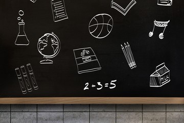 Composite image of school doodles