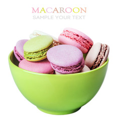 Colorful macaroons cake