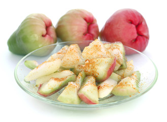 Sliced  water apple or rose apple