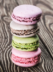 macaroon on a wooden table