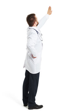 Doctor Raising His Hand Up