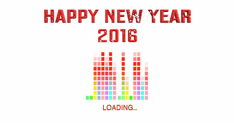 Anno Nuovo 2016 con simbolo loading