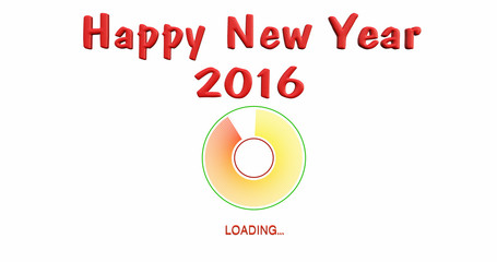 Anno Nuovo 2016 con simbolo loading