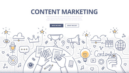 Content Marketing Doodle Concept