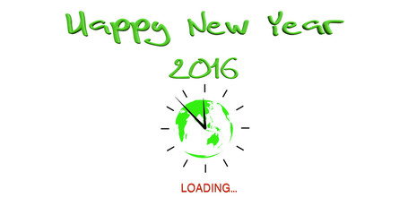 Anno Nuovo 2016 con simbolo loading