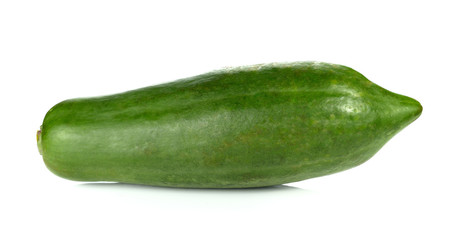 green papaya on white background.