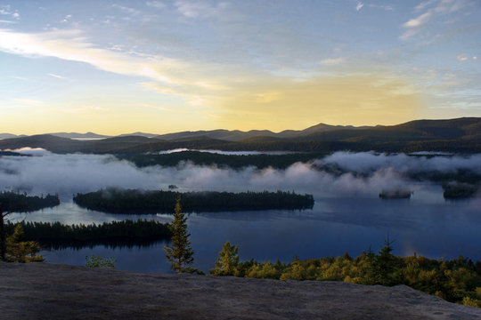 Sunrise From the Top of Castle Rock in the Adirondack Mountains of Upstate New York