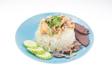 Thai food fast food, Steam Chicken with Rice
