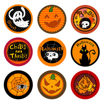 Hallooween Vector drink coasters 