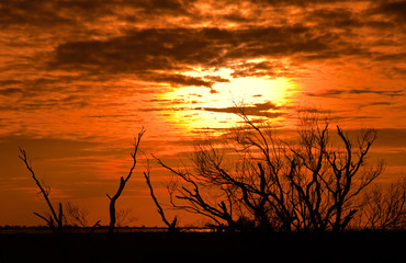 Sunset on Chincoteague Island, VA after Hurricane Sandy