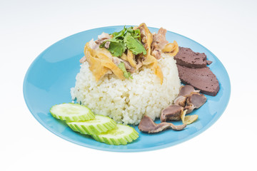 Thai food fast food, Steam Chicken with Rice 
