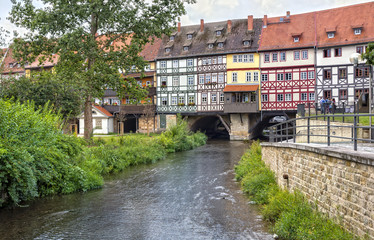 Fototapeta na wymiar Krämerbrücle in Erfurt