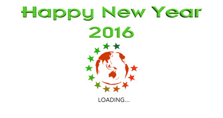 Anno Nuovo 2016 con simbolo loading