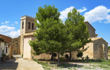 Fototapeta na wymiar Sant Salvador church in Vimbodi, Spain