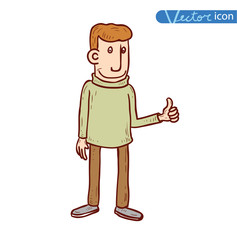 Businessman sucess, vector illustration.