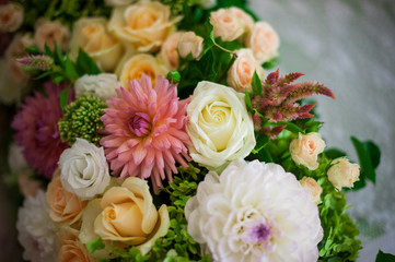 Close up of flower wedding decoration