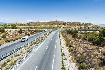 Highway through Andalusia, Spain