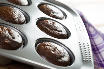 Muffins in the form of baking