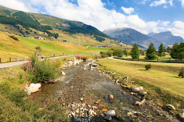 Scenic landscape in Livigno, Lombardy, Italy