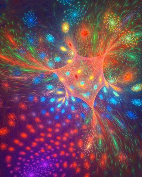 Star dance. Fractal background