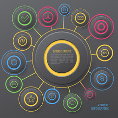 Fototapeta premium Circle infographic