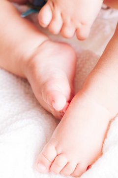 Baby close up foot