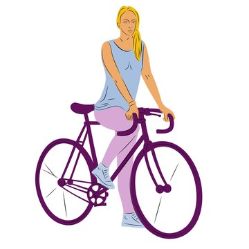silhouette vector cyclist