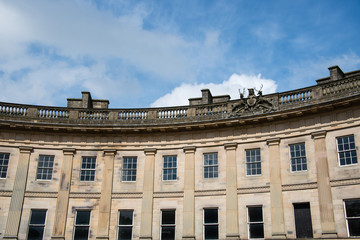 A close up of Buxton Crescent in Derbyshire, UK