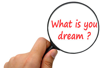 What is you dream word. Magnifier and puzzles.