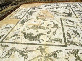 Roman mosaic of Italica in Seville, Spain