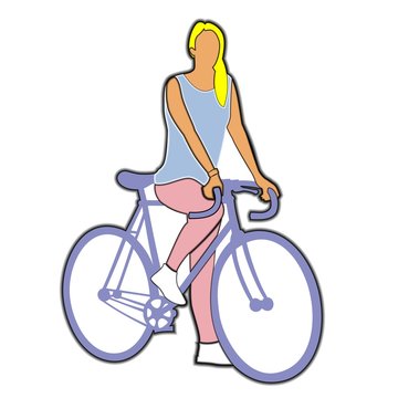 silhouette vector cyclist