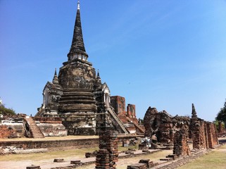Fototapeta premium Phra Sri Sanpetch pagoda in Ayutthaya,Thailand.