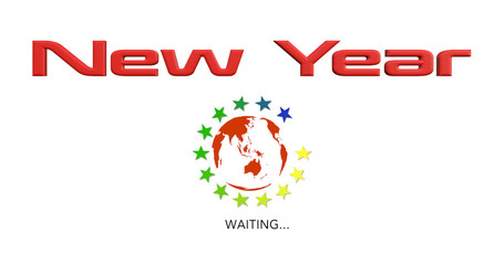 Anno Nuovo con simbolo waiting
