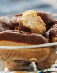 Cream Puffs, Profiteroles, close up