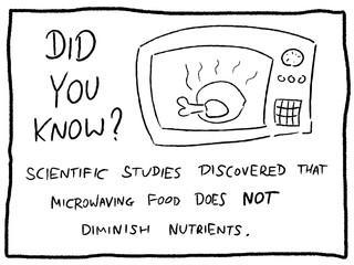 Microwave nutrition - trivia comic