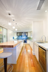 Long kitchen island