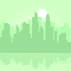 Obraz premium Abstract morning city