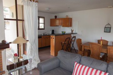 Modern kitchen clean interior design