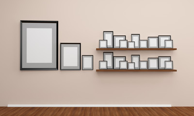 Photo frames idea on the wall