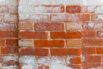 Texture. Brick. Wall. A background with attritions and cracks