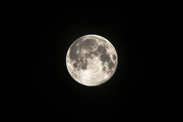 The moon during its 