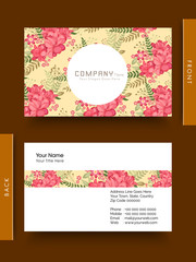 Business card or visiting card.
