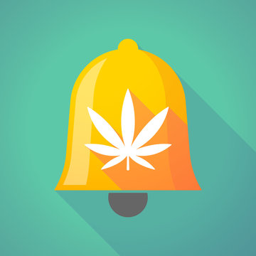 Bell icon with a marijuana leaf