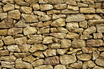 Frontal picture of a limestone wall