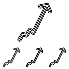 Line progress logo design set