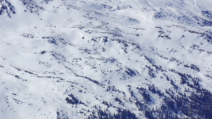 beautiful snowy mountain slopes of the Alps